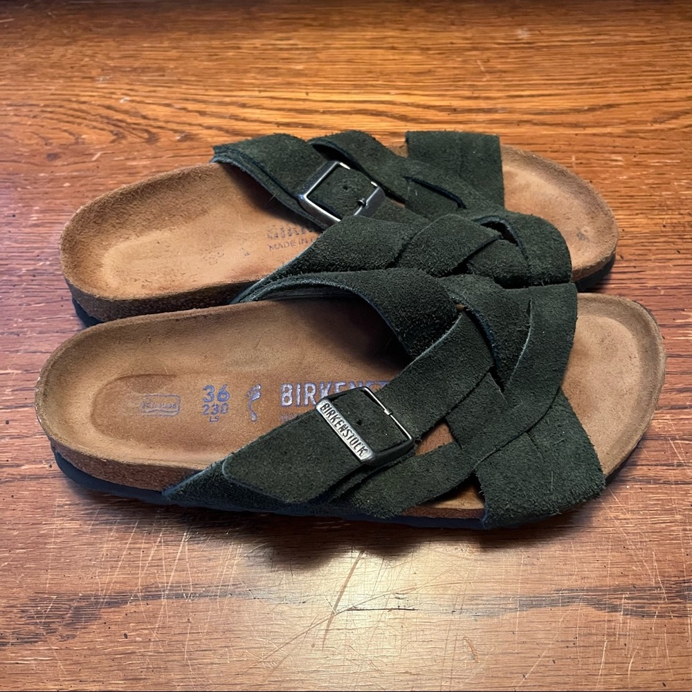 Birkenstock Lugano Suede -eu36- deep green-narrow